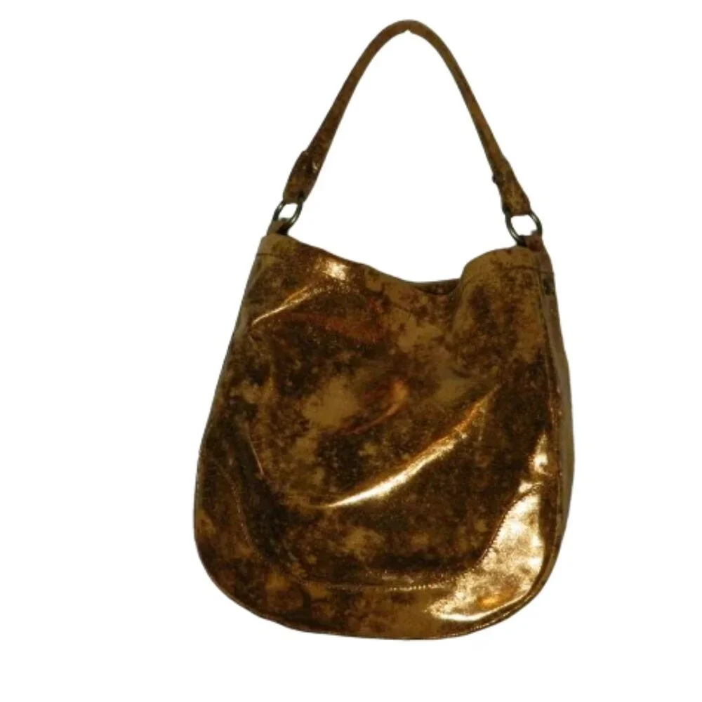 Frye $396 Melissa Metallic Leather Hobo Bag NWOT! - Picture 5 of 5